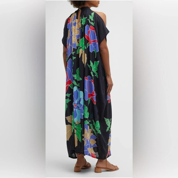 Verandah Togg Sunset Hand-Beaded Cold-Shoulder Maxi Dress. Size Medium - Picture 3 of 13